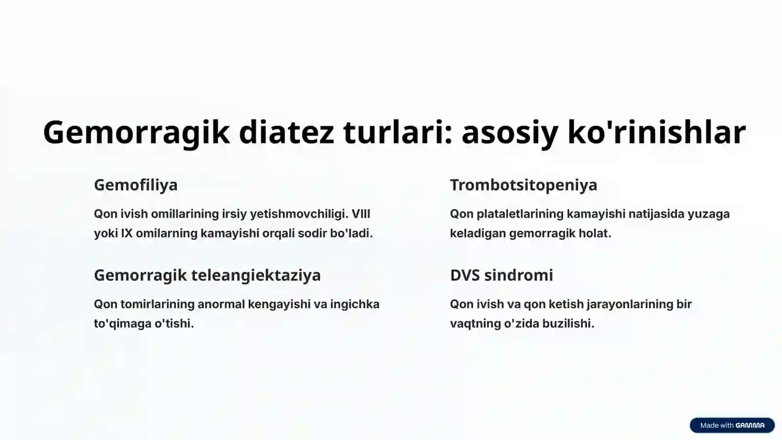 Gemorragik diatezlarning ko'rinishlari 3