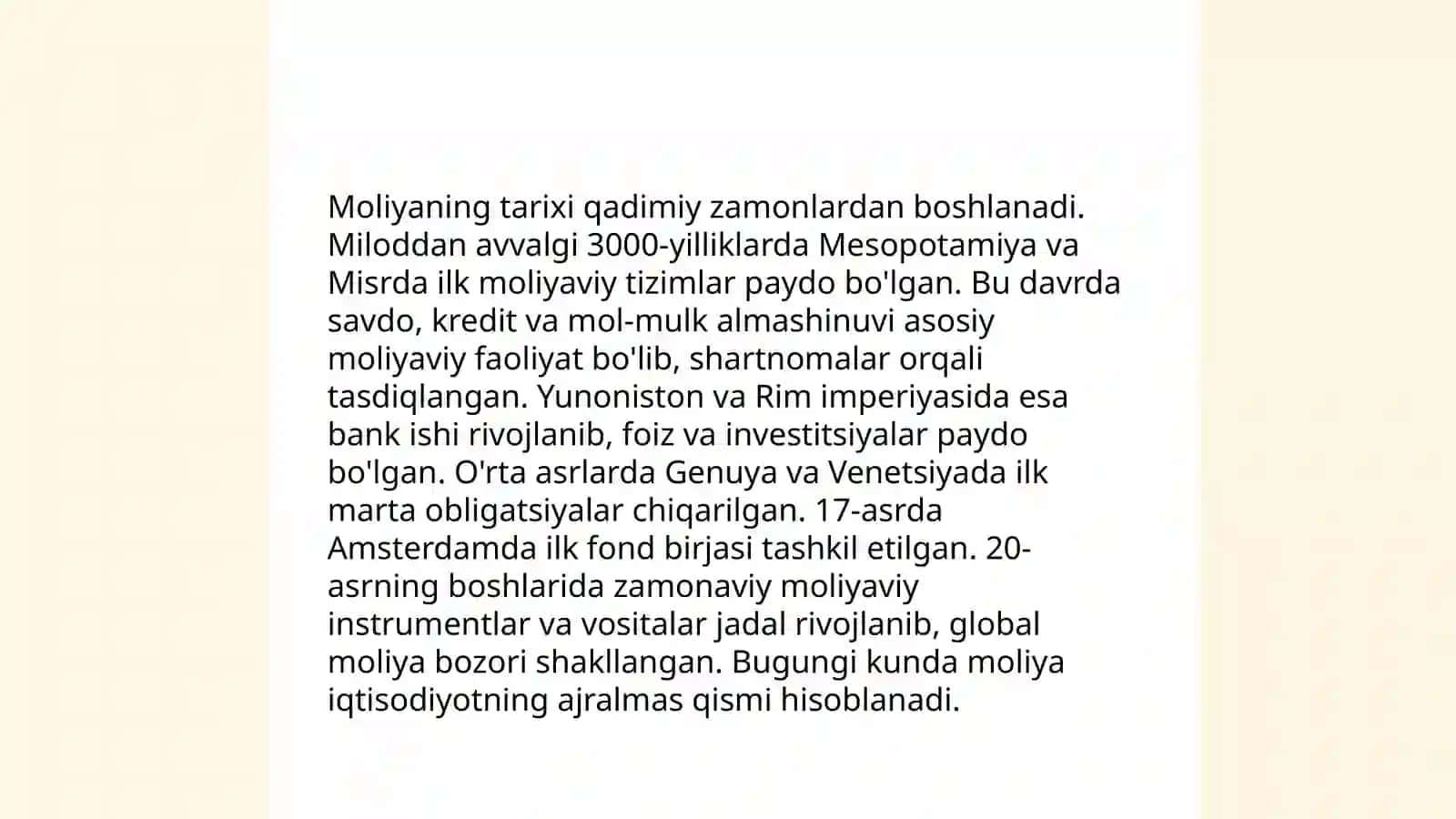 Moliyaning vujudga kelishi 3
