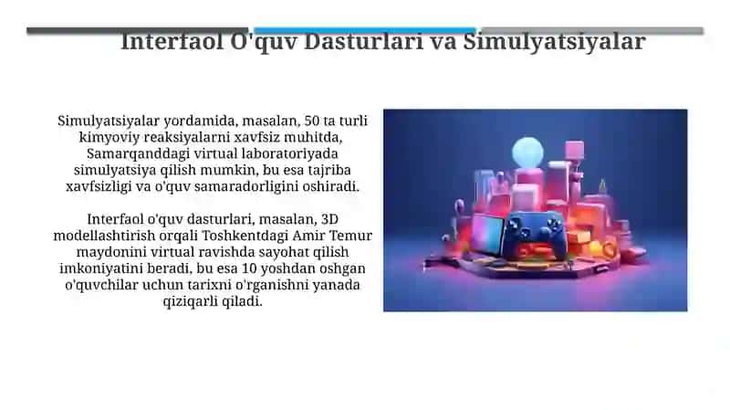 Interfaol O'quv Dasturlari va Simulyatsiyalar 3