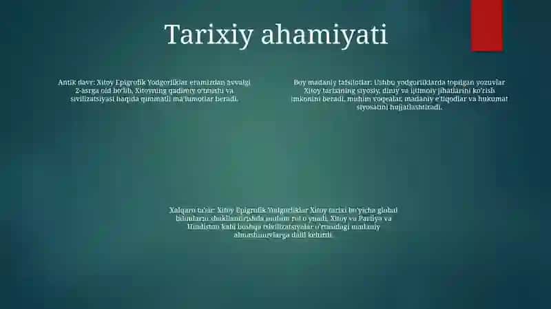 Xitoy Epigrofik Yodgorliklar 3