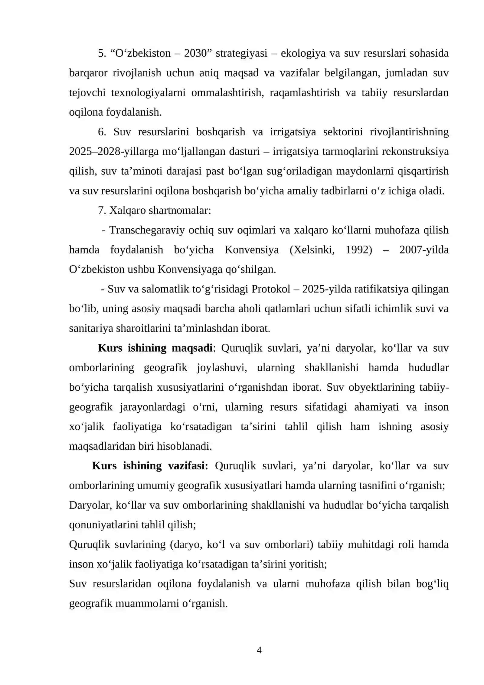 Quruqlik suvlari. daryo, ko‘l va suv omborlarining geografik o‘rganilishi 3
