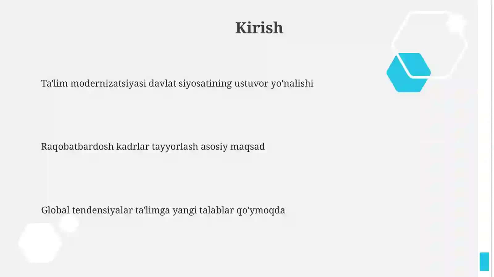 Ta'lim tizimi holati 3