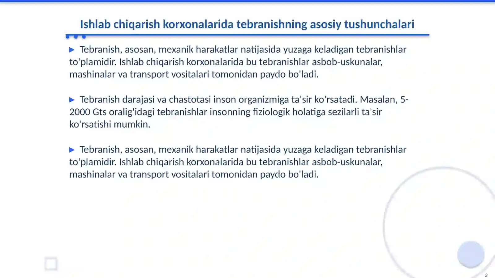 Ishlab chiqarish korxonalarida tebranishni organizmga ta’siri. Uning funksional tekshirish usullari ( vibrotestor,kapilyaroskop) 3