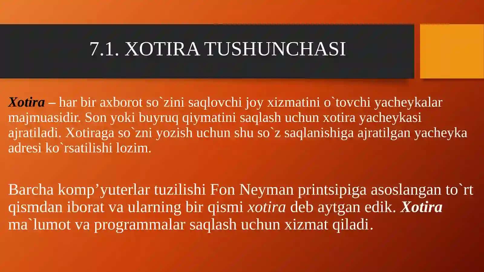 Elektron Xotira 3