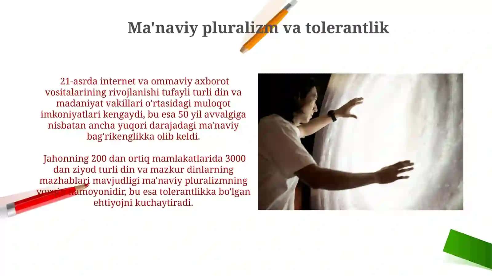 Insoniyat ma’naviy hayotida globallashuvning namoyon bo’lish xususiyatlari (2) 3