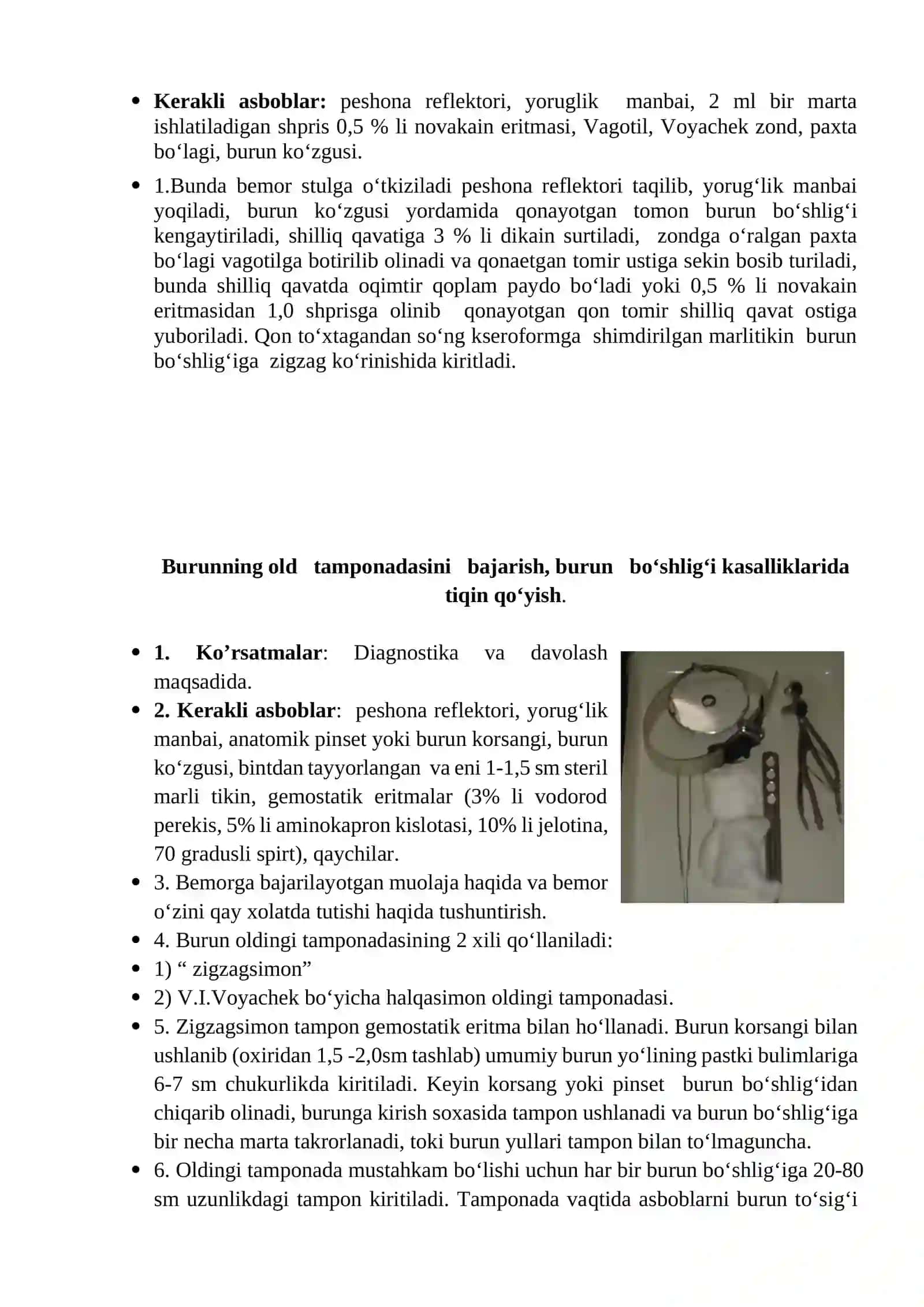 Burun tamponi yopish 3