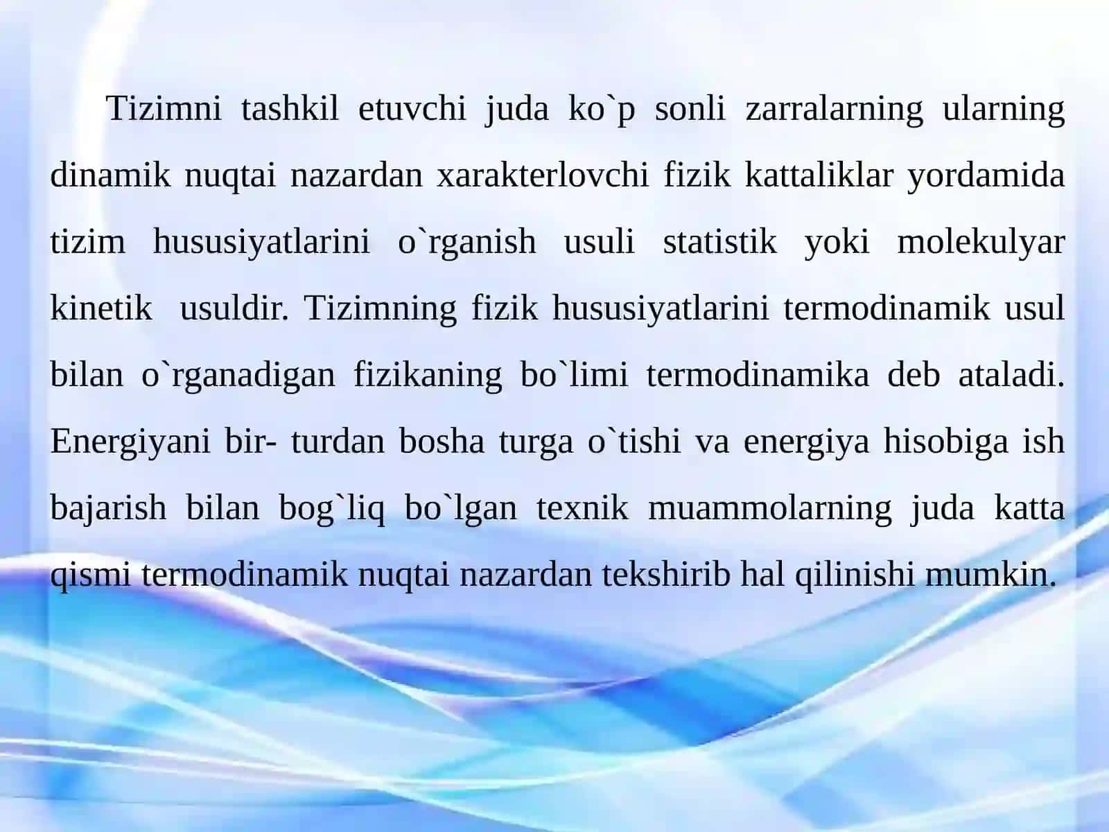 Molekulyar fizika 3