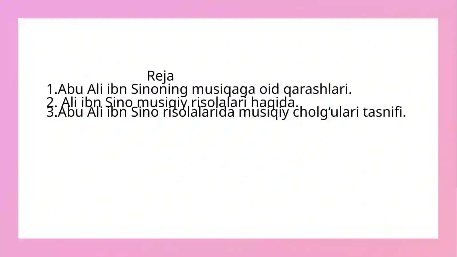 Ibn Sino musiqaga oid risolalar 3