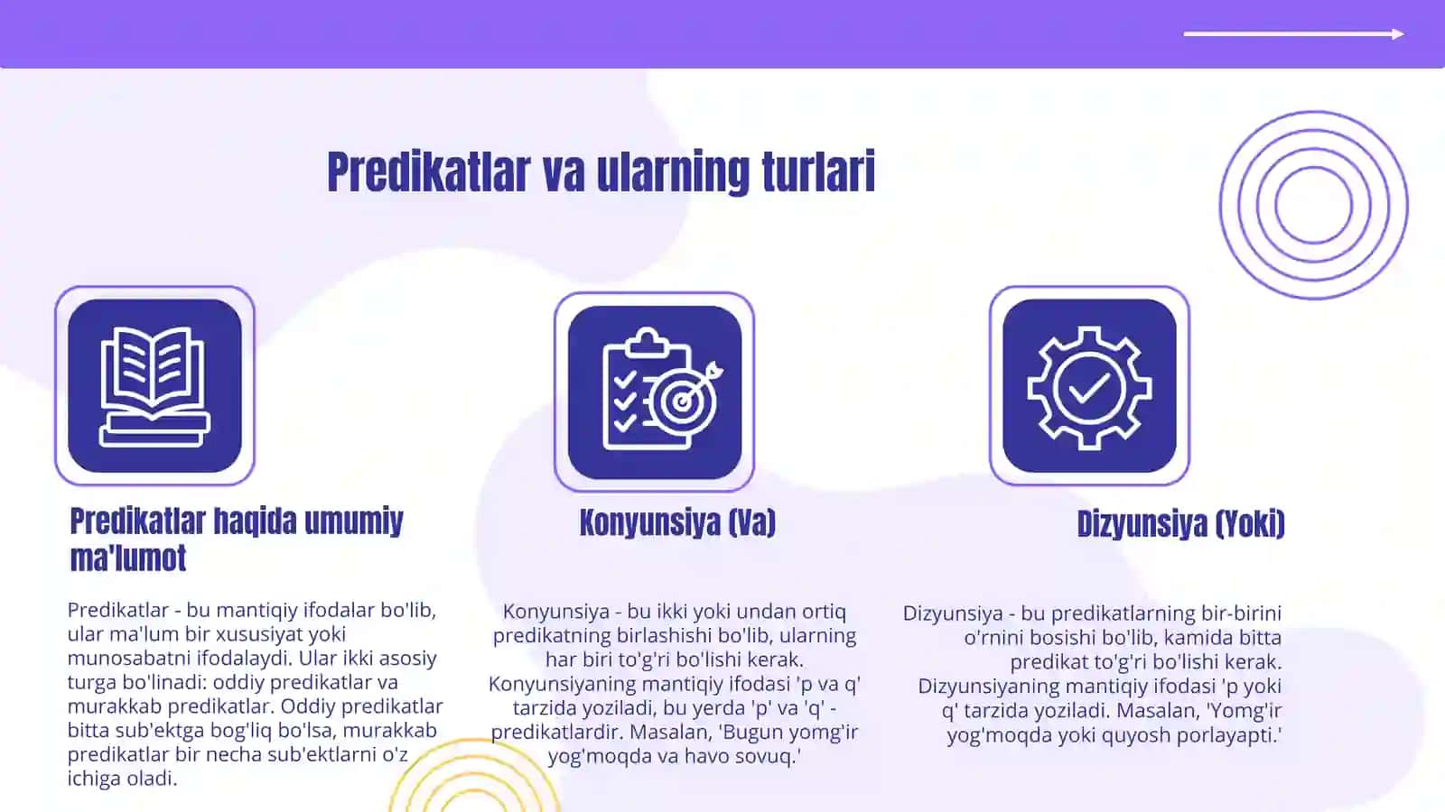 Predikatlar 3