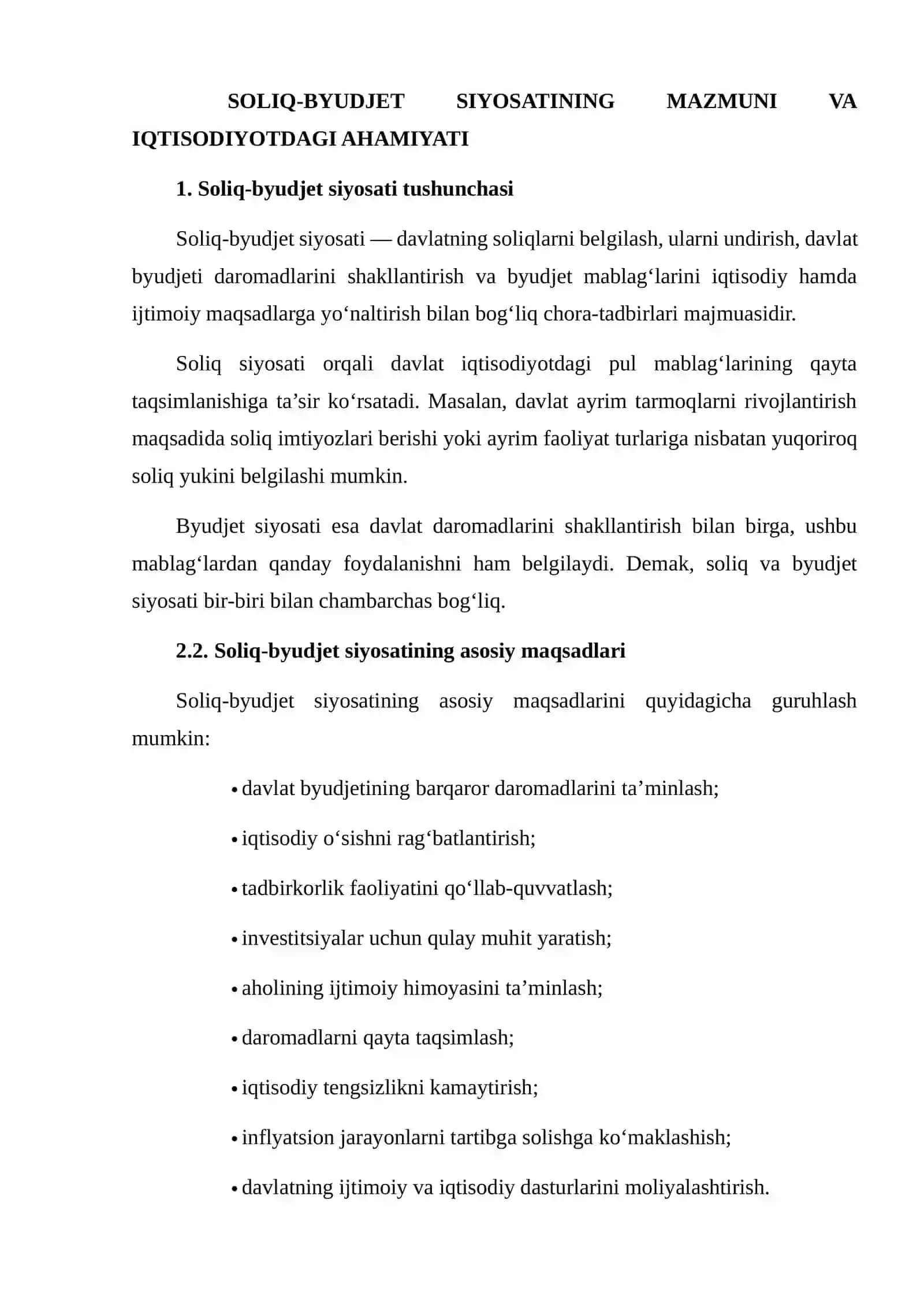 SOLIQ-BYUDJET SIYOSATI VA SOLIQ TURLARI 3