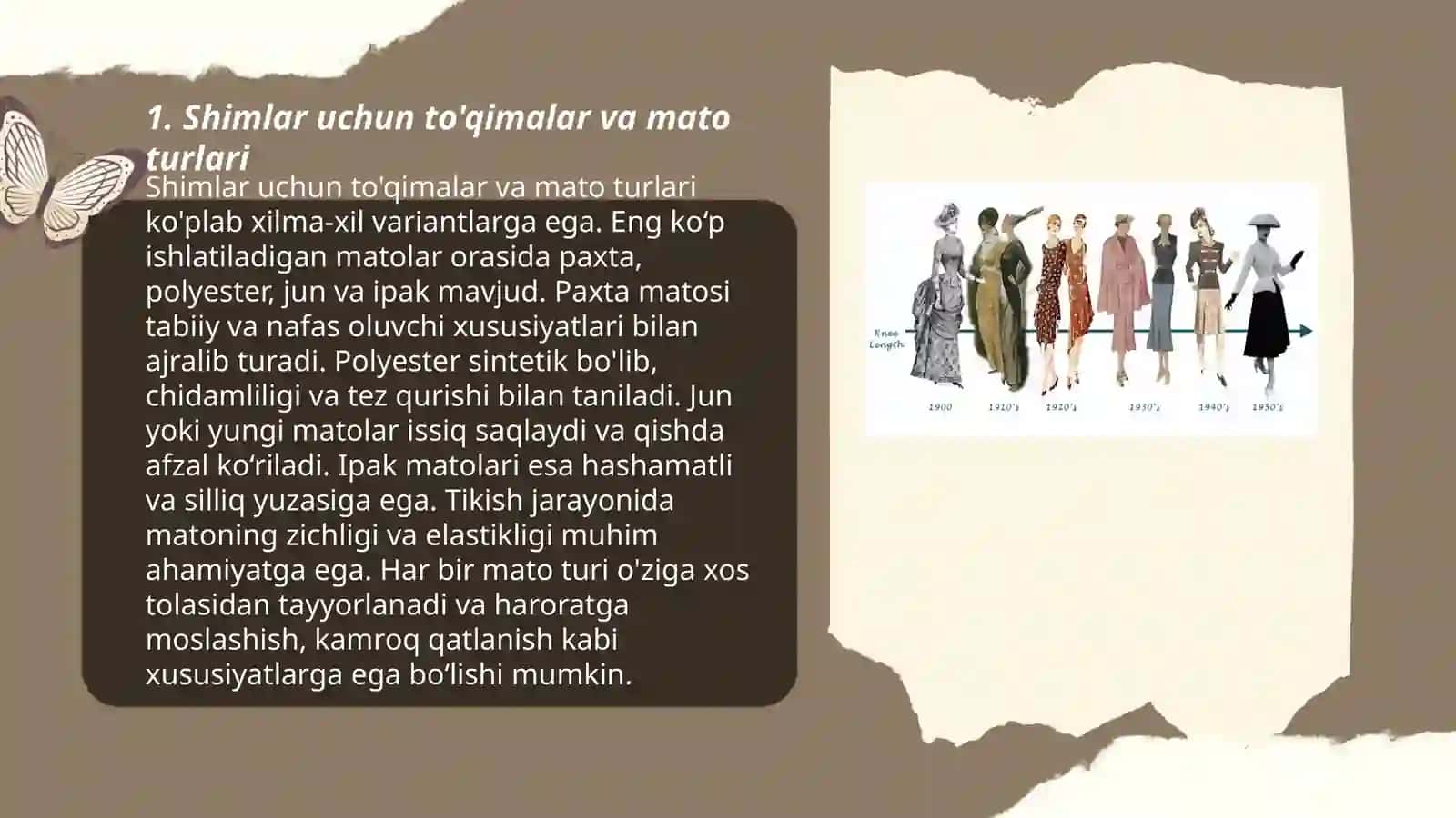Shimlar uchun to'qimalar va mato turlari 3