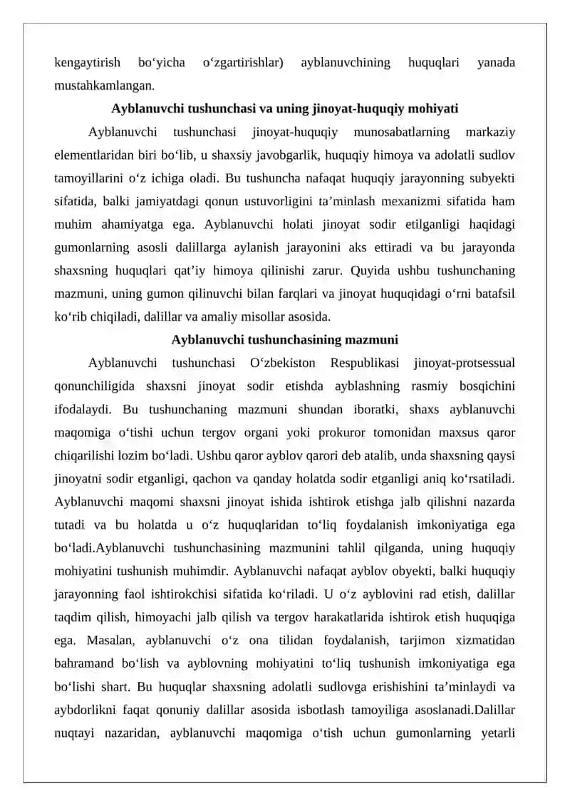 Ayblanuvchi tariqasida ishtirok etishga jalb qilish tartibi 3