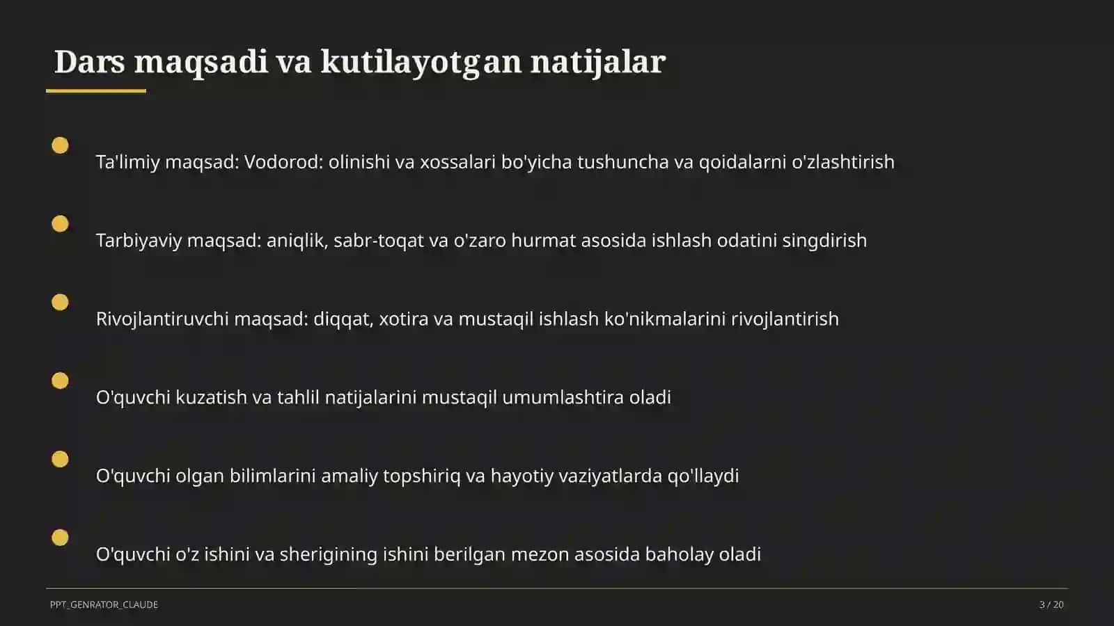 Vodorod: olinishi va xossalari (7-sinf) 3