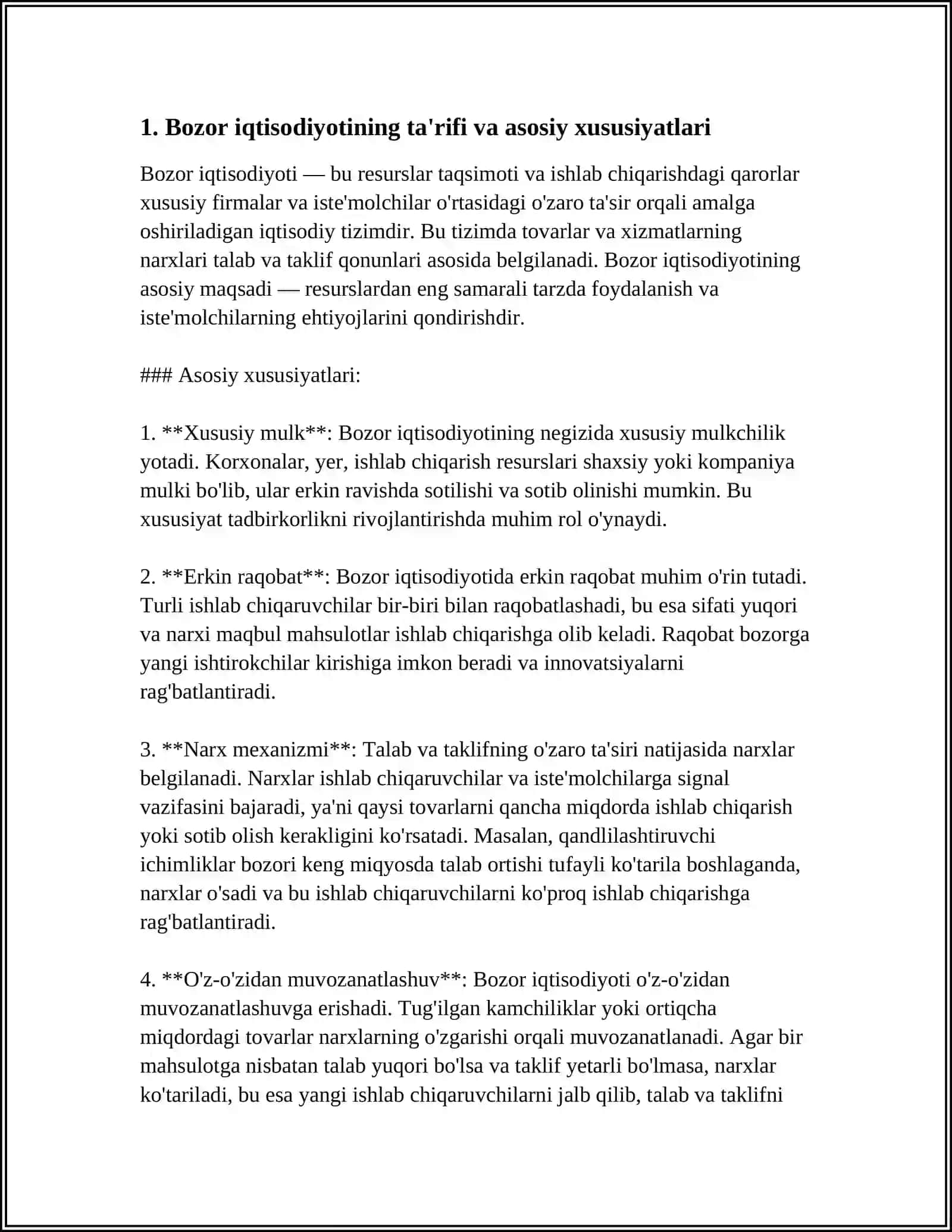 BOZOR IQTISODIYOTINING DAVRIY RIVOJLANISHI. ISHSIZLIK 3