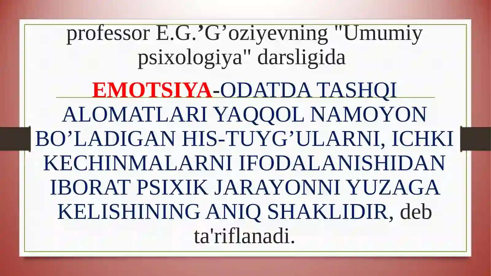 SHAXSNING HISSIY VA IRODAVIYSOHASI 3