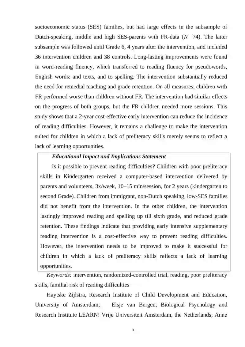 PREVENTING READING DIFFICULTIES IN YOUNG LEARNERS 3
