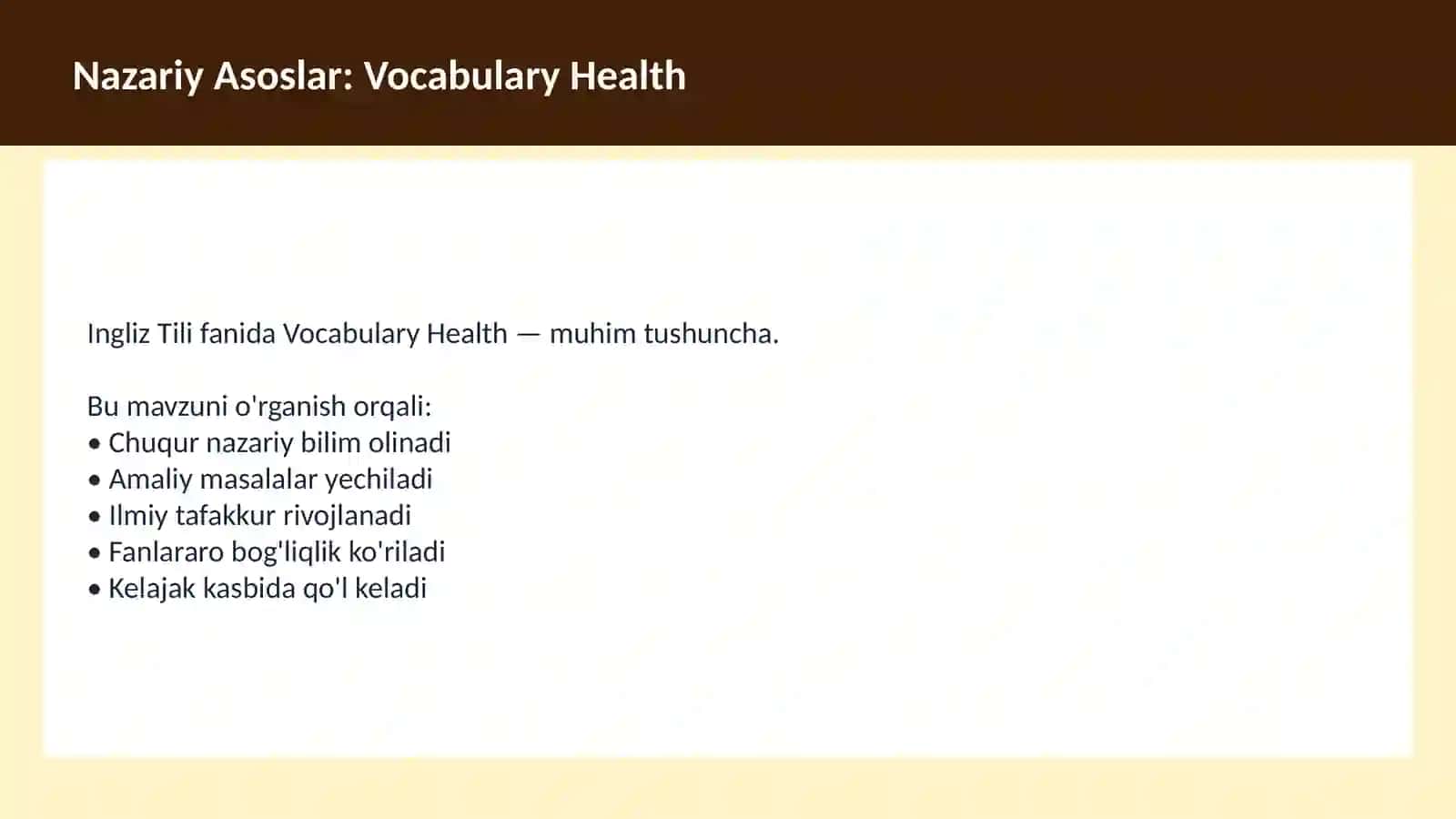 Dars ishlanma: Ingliz Tili - Vocabulary Technology 3