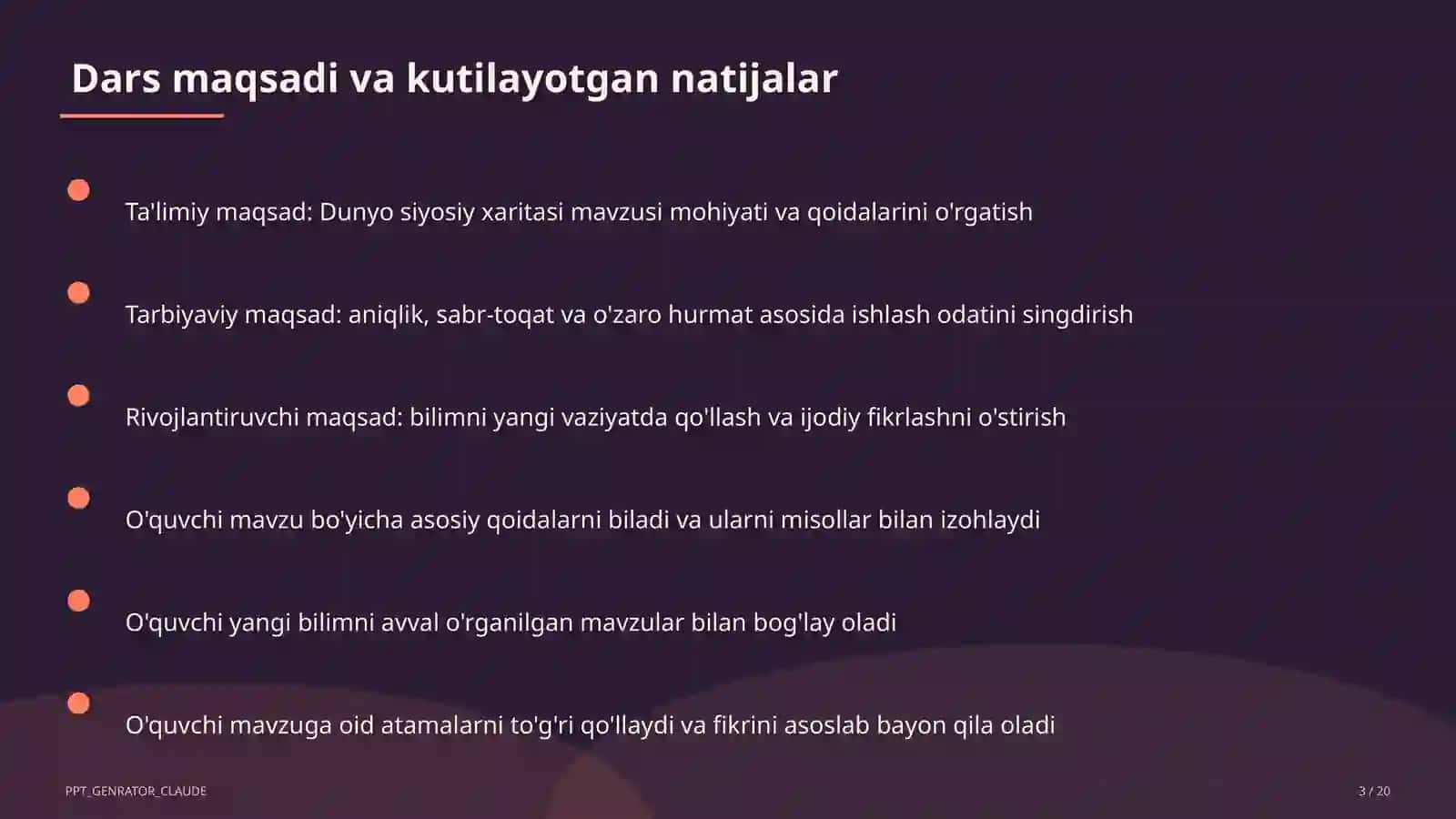 Dunyo siyosiy xaritasi (10-sinf) 3