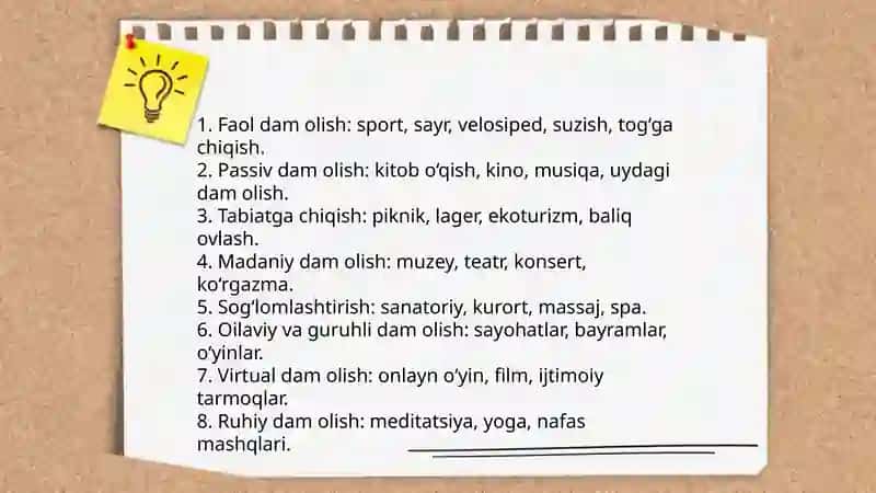 Dam olish vaqti 3