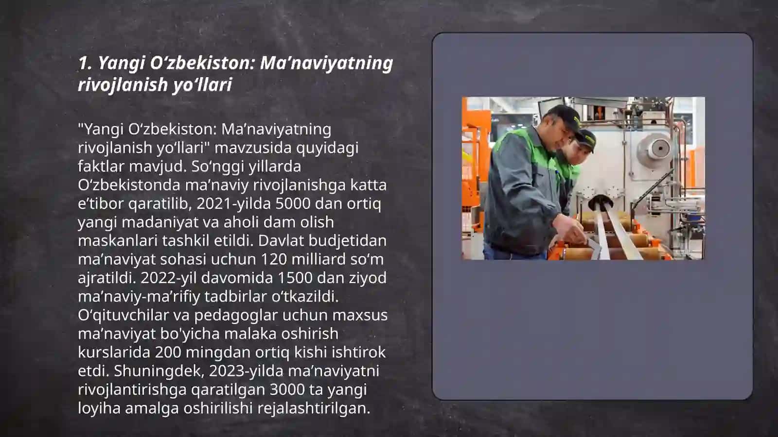 Yangi Oʻzbekiston: Maʼnaviyatning rivojlanish yoʻllari 3