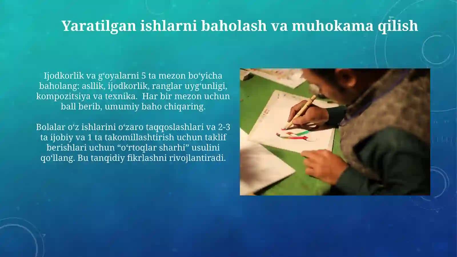 Turli yoshdagi bolalar guruxida rasm chizishga o'rgatish metodlari 3