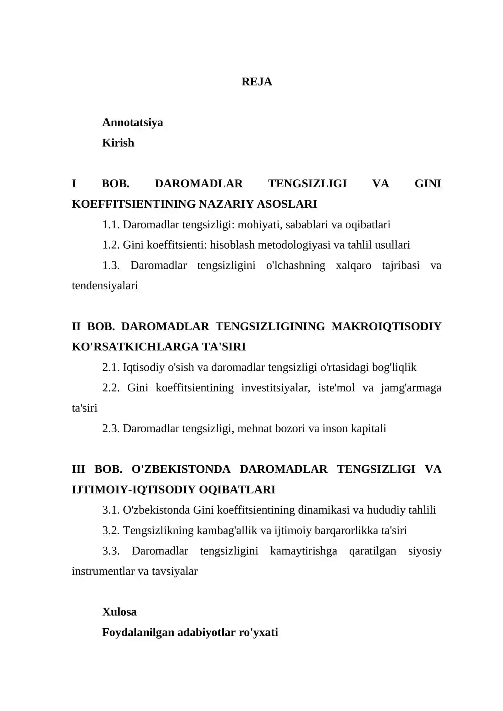 Mavzu: Daromadlar Tengsizligi va Gini Koeffitsienti 3