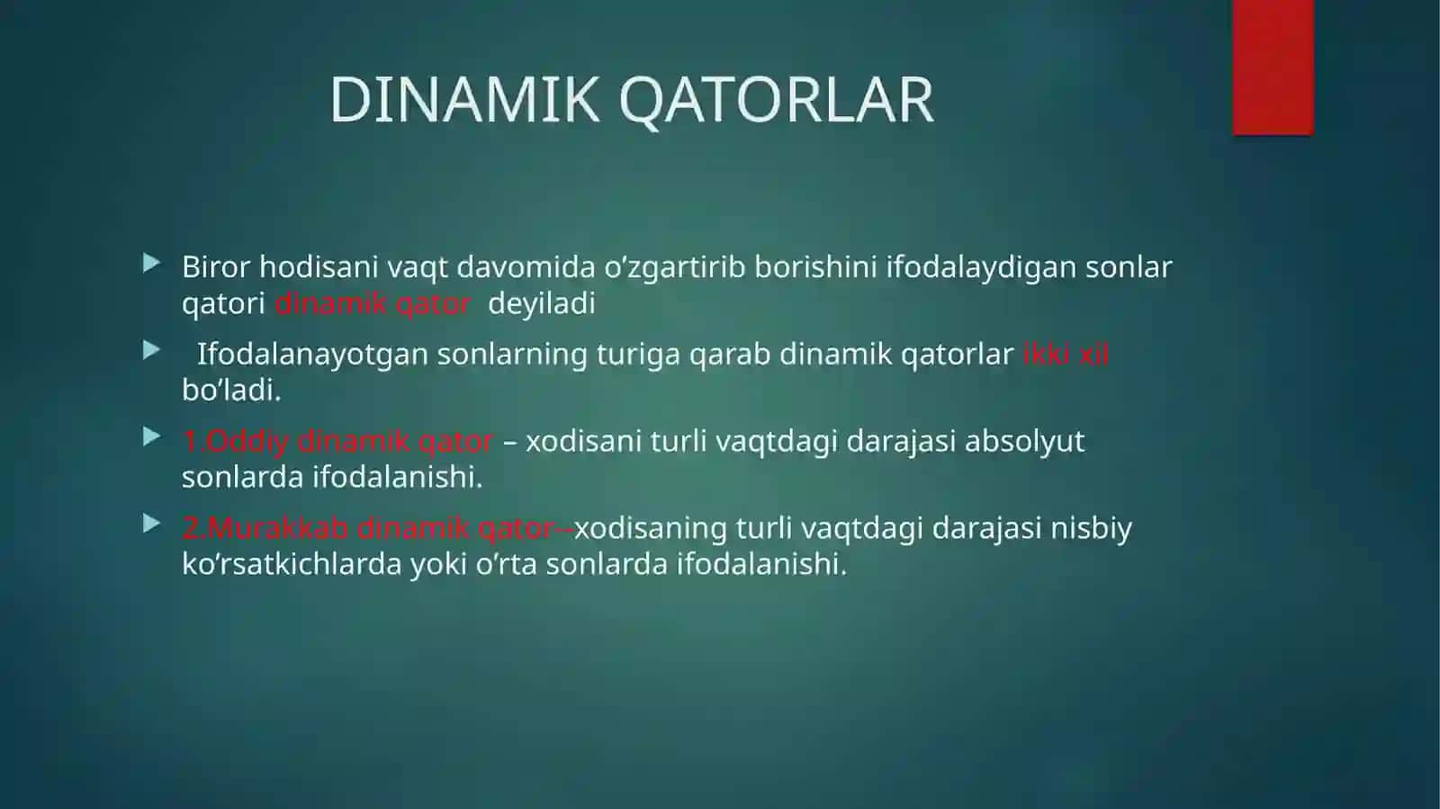Statistik tadqiqot natijalarini baholash 3