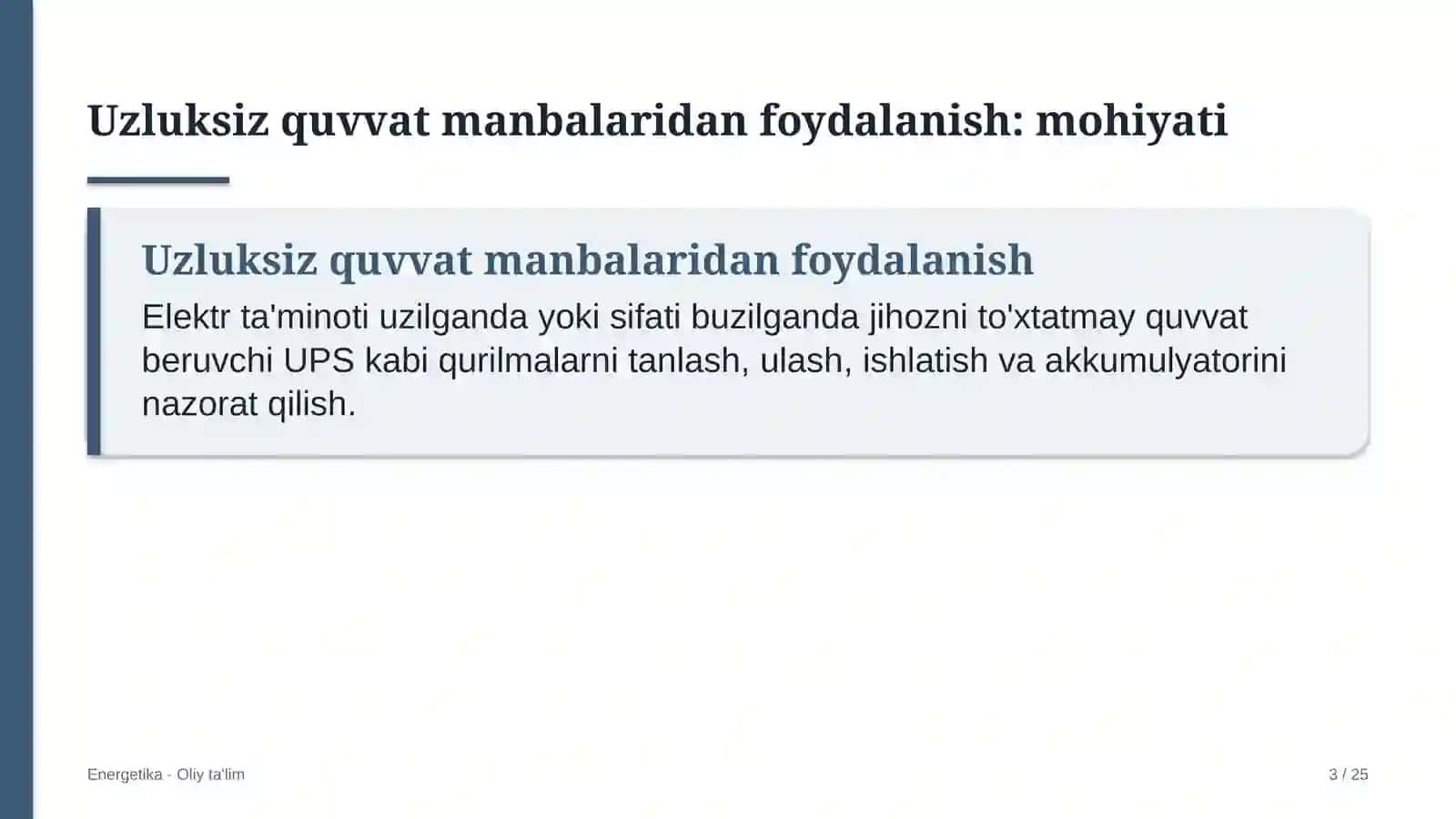 Yetkazib berish xizmatlarida uzluksiz quvvat manbalaridan foydalanish 3