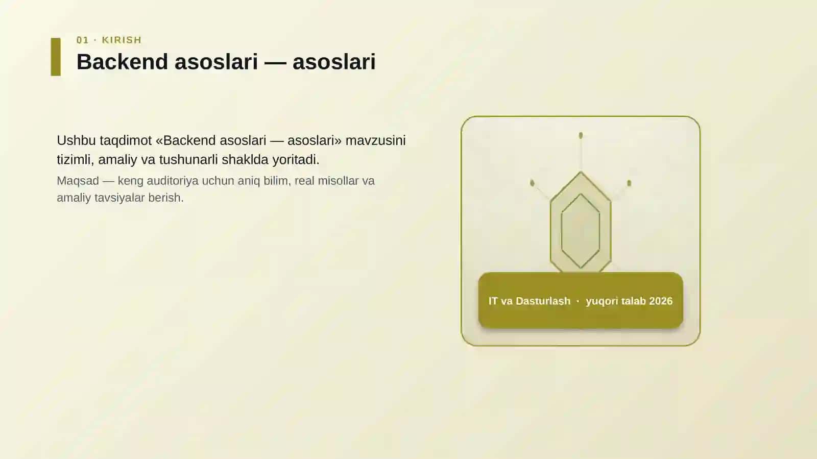 Backend asoslari — asoslari 3