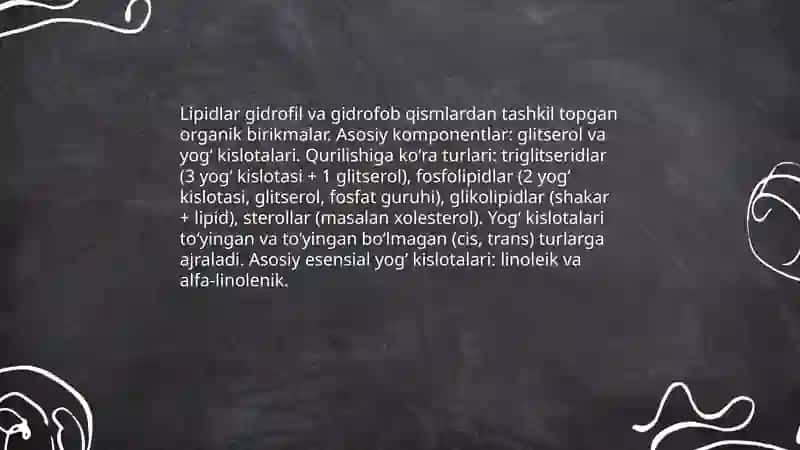 Lipidlar almashinuvi 3