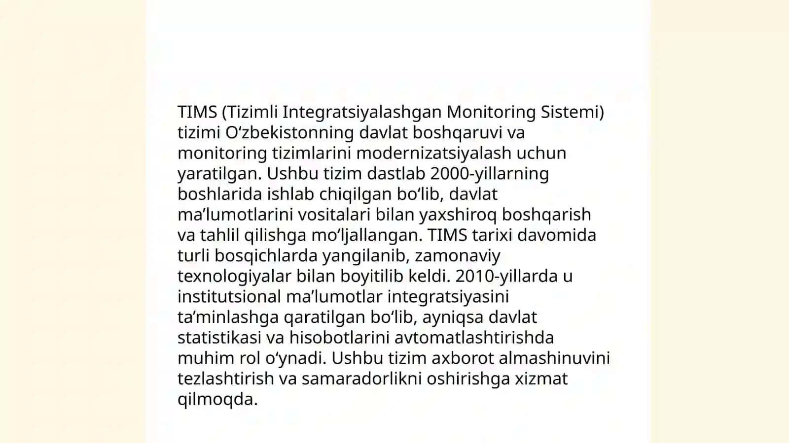 TIMS haqida 3