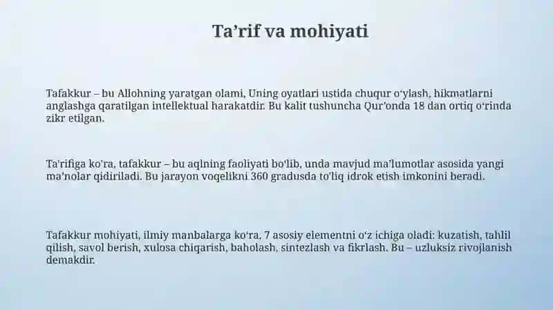 Tafakkur 3