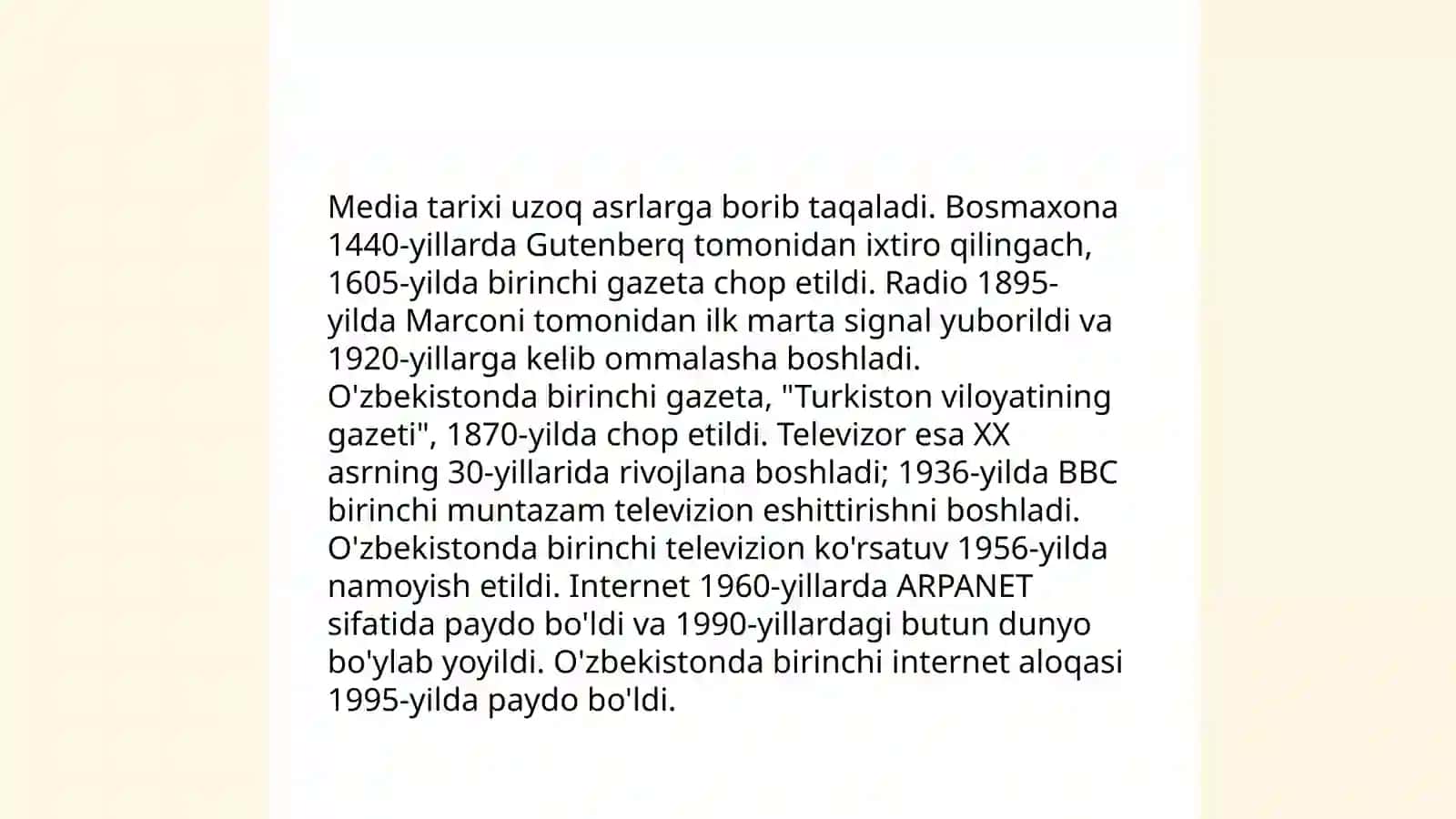 Media bilan munosabatlar 3
