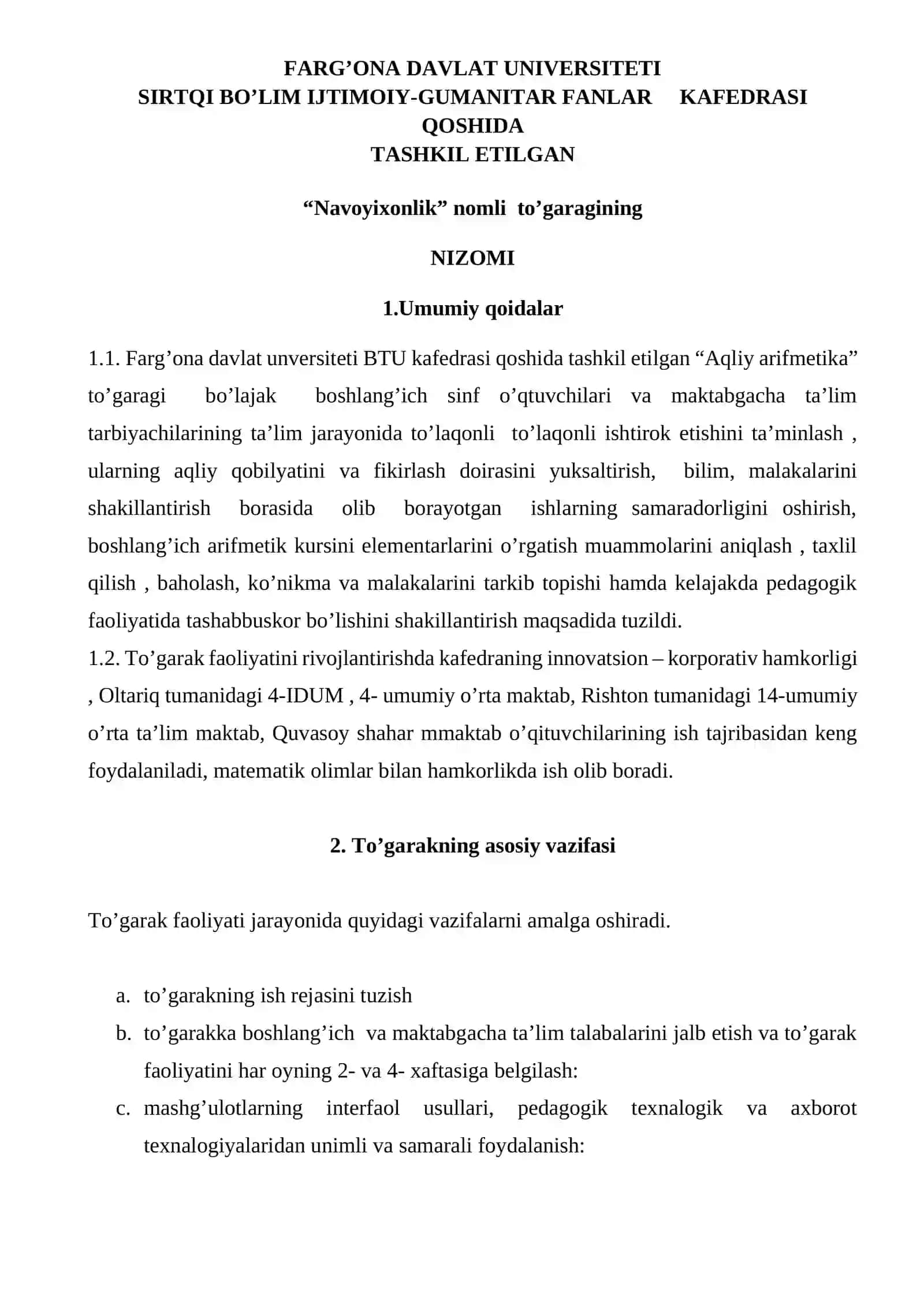 Navoyixonlik to’garak hujjatlari yig’ma jildi 3