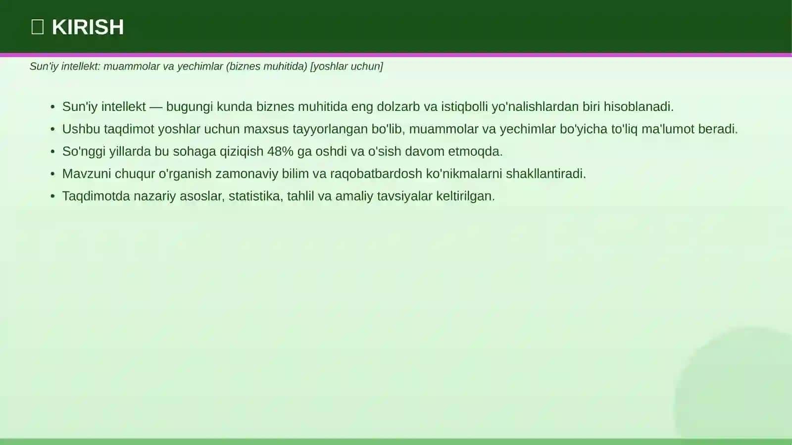 Sun'iy intellekt: muammolar va yechimlar (biznes muhitida) [yoshlar uchun] 3