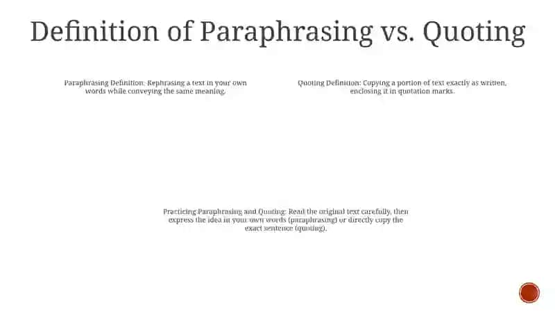 Practicing Paraphrasing And Quoting 3