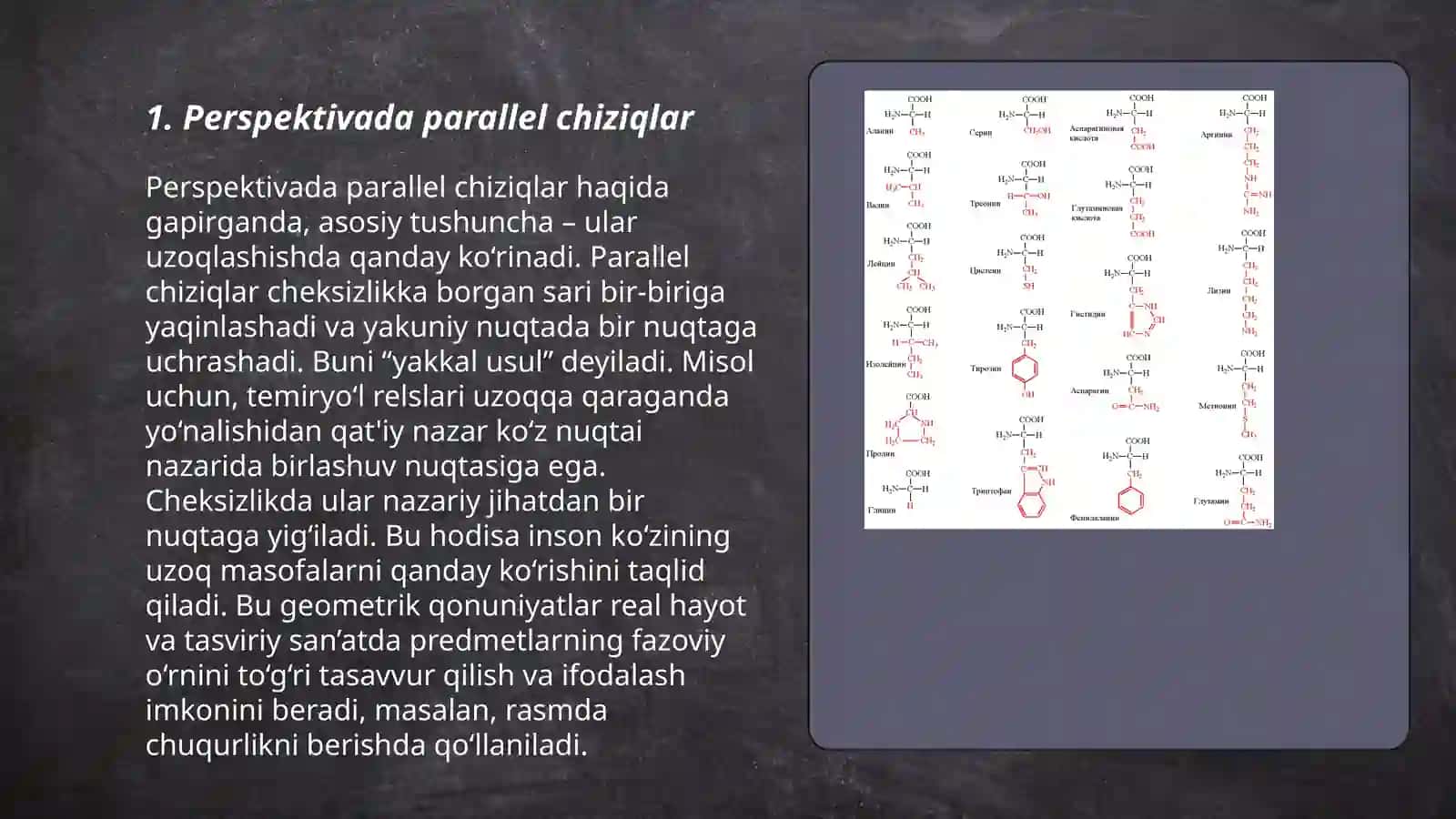 Perspektivada parallel chiziqlar 3