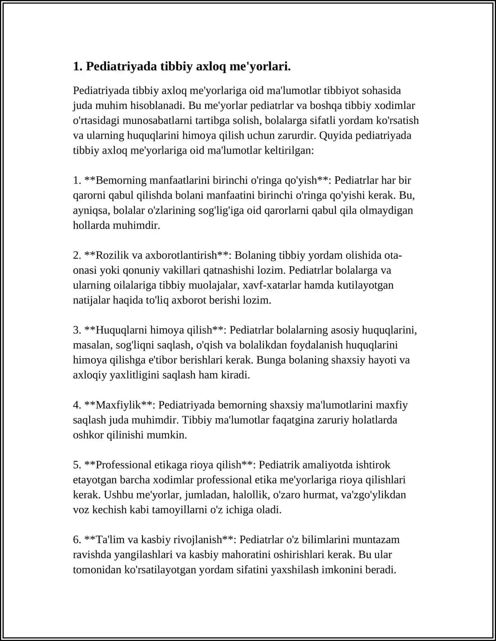 PEDIATRIYADA ETIKA VA DEONTOLOGIYA MASALALARI 3