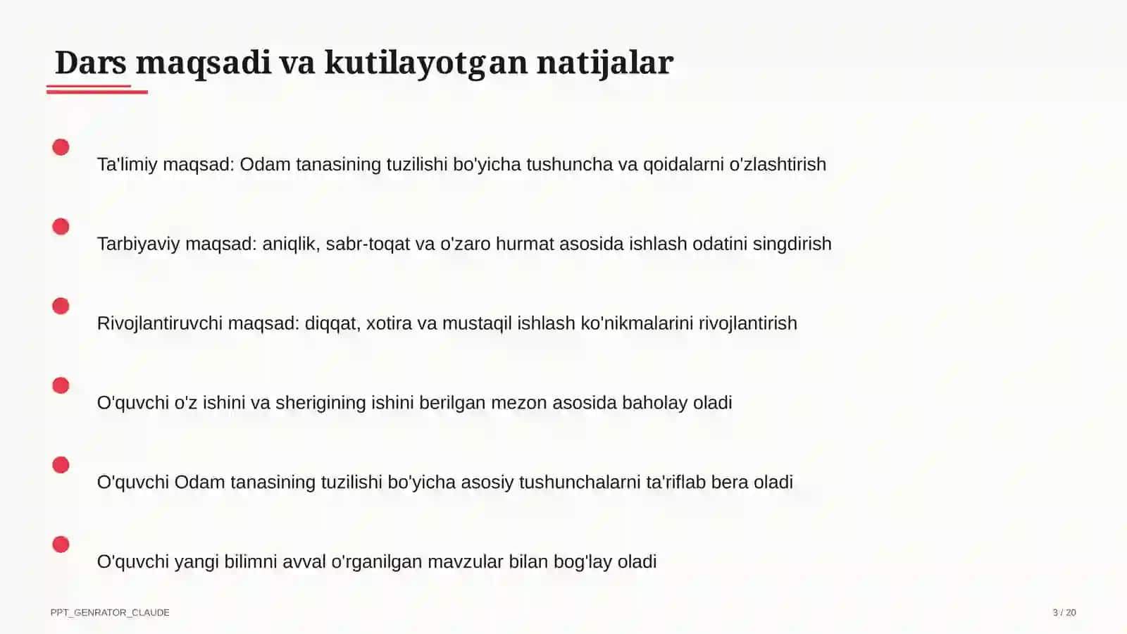 Odam tanasining tuzilishi (2-sinf) 3