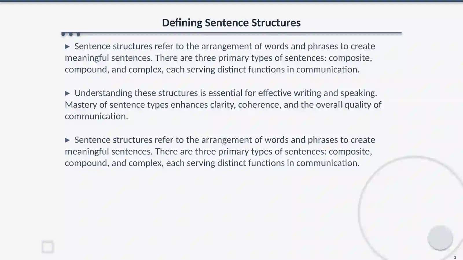Composite, compound and complex sentences 3