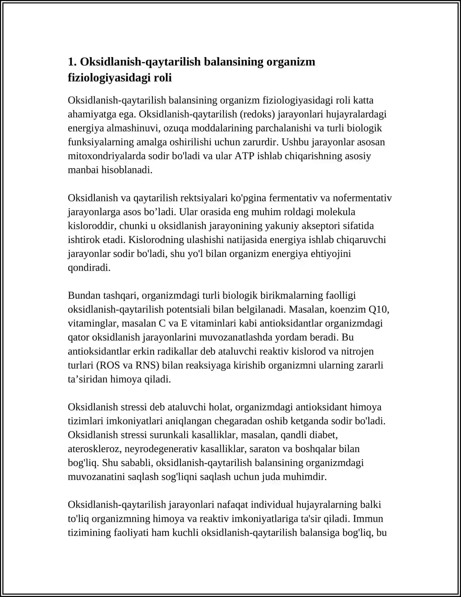 OKSIDLQNISH-QAYTARILISH POTENSIALLARINING TIBBIYOT TIBBIYOTDAGI AHAMIYATI 3