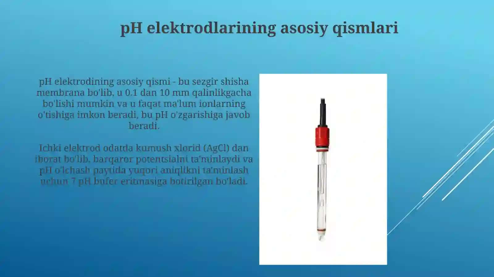 pH elektrodlar va ularning tuzilishi va ishlatilishi 3