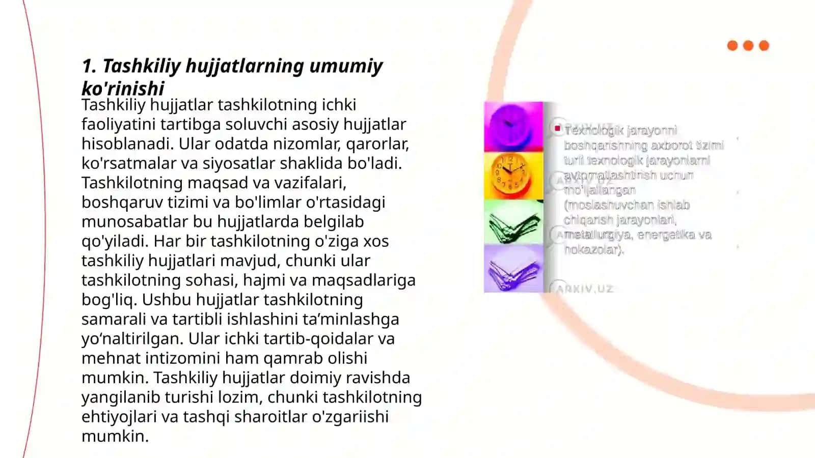Tashkiliy hujjatlarning vazifasi va turlari 3