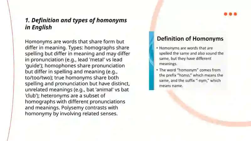 Homonyms 3