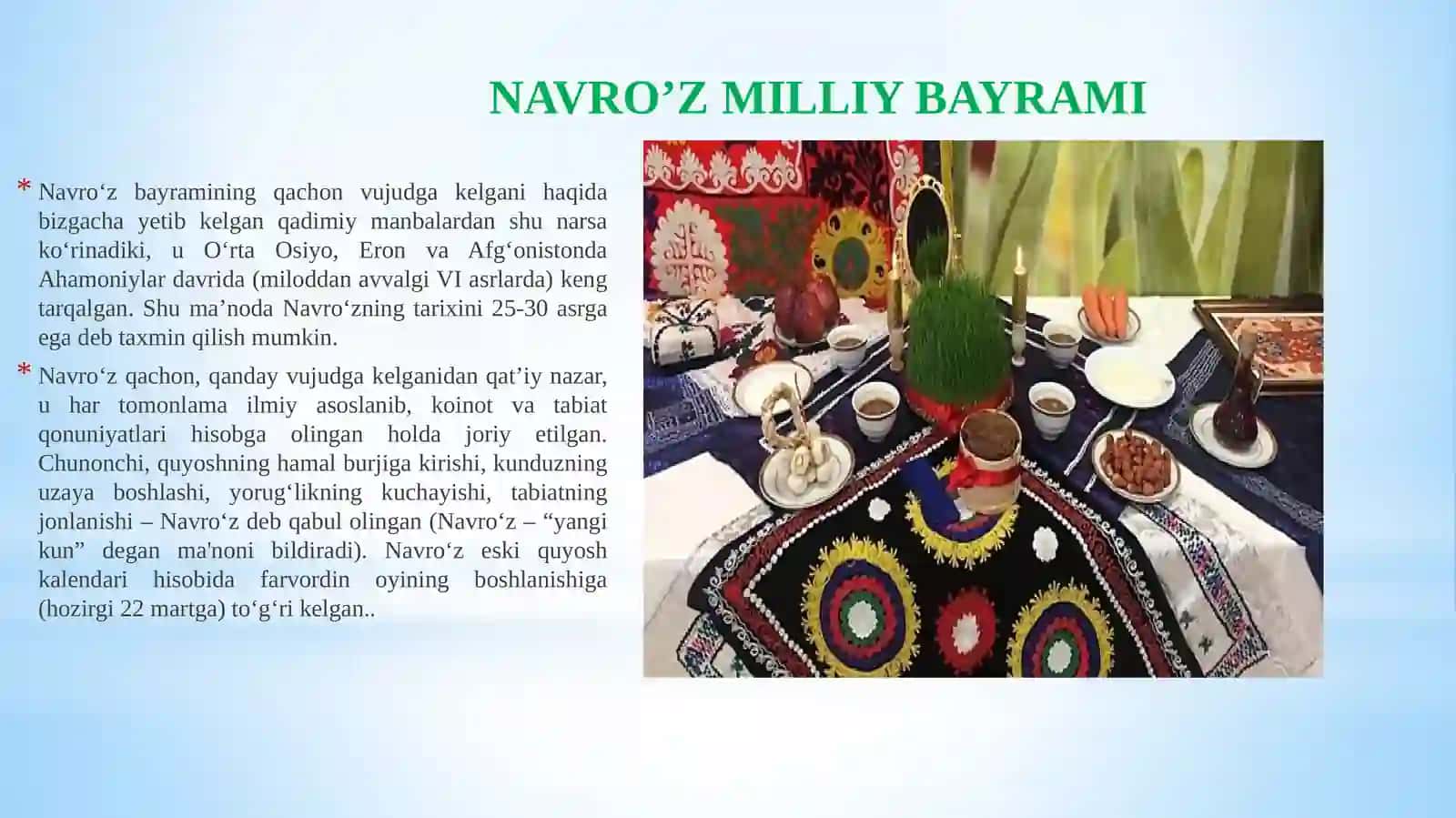 NAVRO‘Z – QADIM QADRIYATLAR TARAVOTI 3