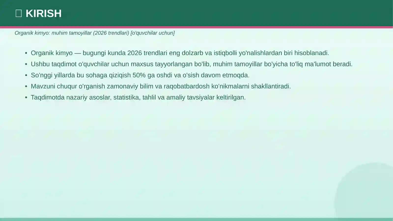 Organik kimyo: muhim tamoyillar (2026 trendlari) [o'quvchilar uchun] 3