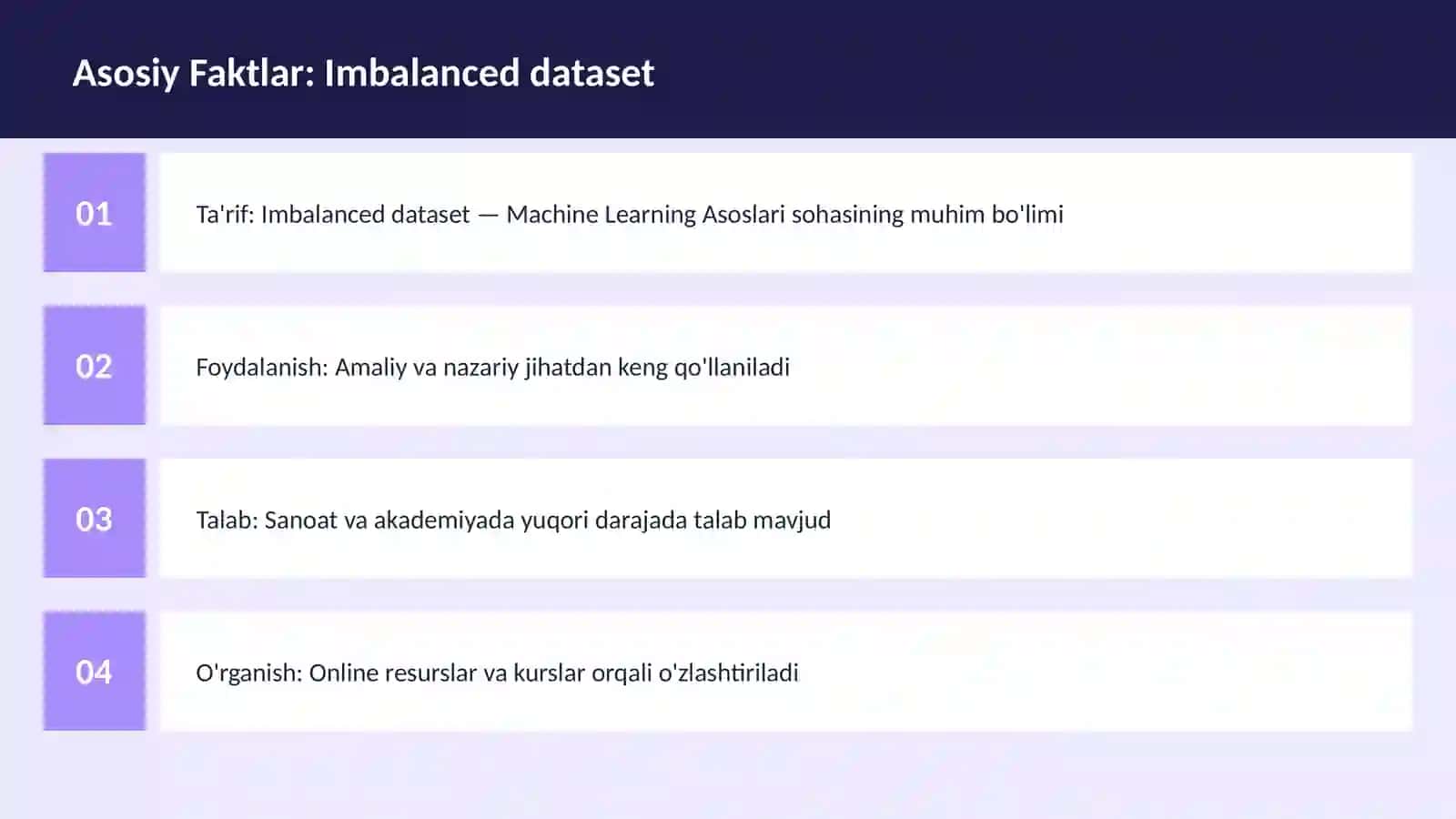Machine Learning Asoslari: Imbalanced dataset 3