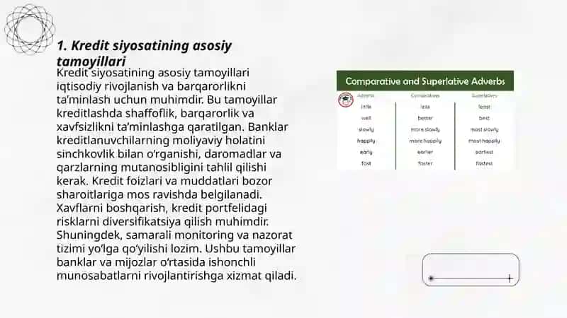 Kredit siyosatining asosiy tamoyillari 3