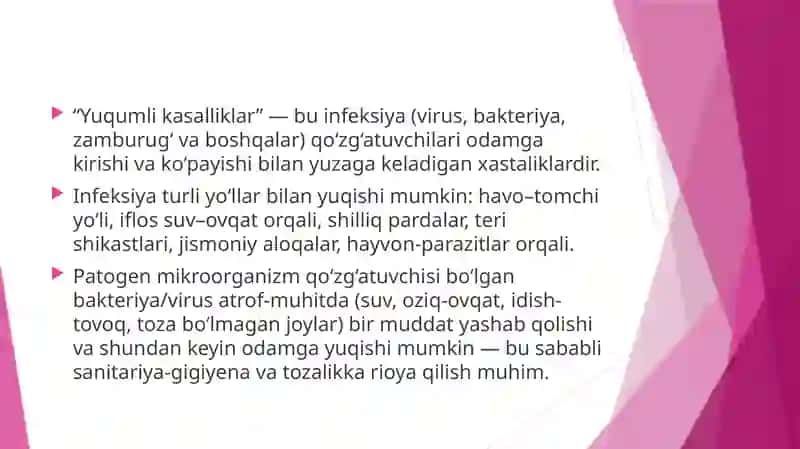 YUQUMLI   KASALLIKLARDA   DAVOLASH   CHORALARI.  SHIFOKORLIK   AMALYOTIDA   JISMONIY   TARBIYANING  AHAMIYATI. 3