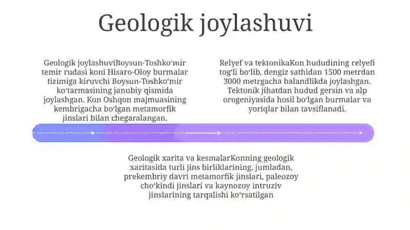 Boysun Toshkomir Koni Geologik Joylashuv OʻRni 3